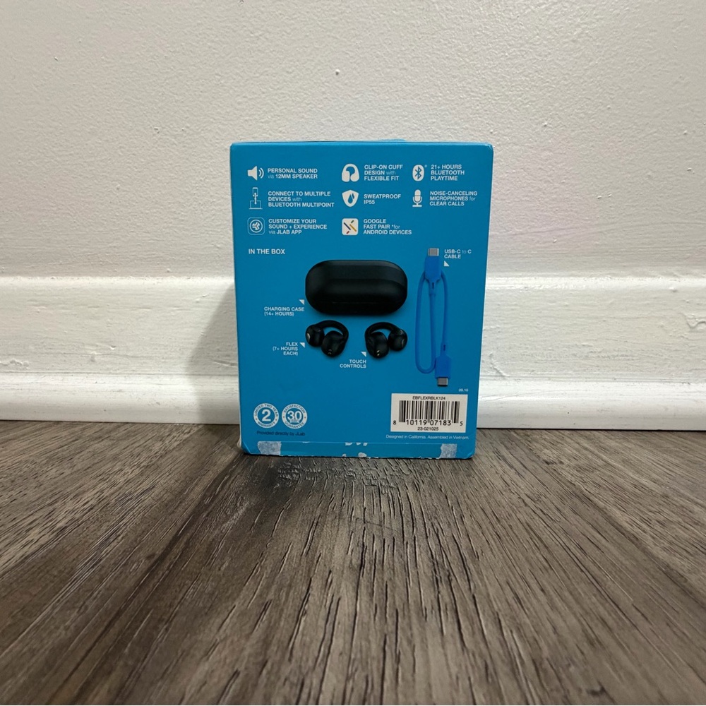 JLab Flex Open Wireless Earbuds - Black - Picture 3 of 3